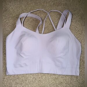Lululemon Like a Cloud Ribbed Longline Bra, D/DD Cup Lavender Frost $68